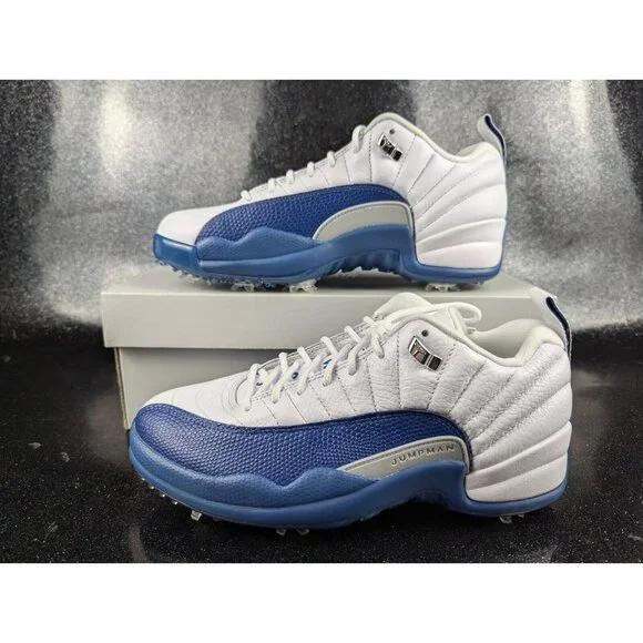 Nike Air Jordan XII Low White French Blue DH4120-101 Men's Size 8 NEW